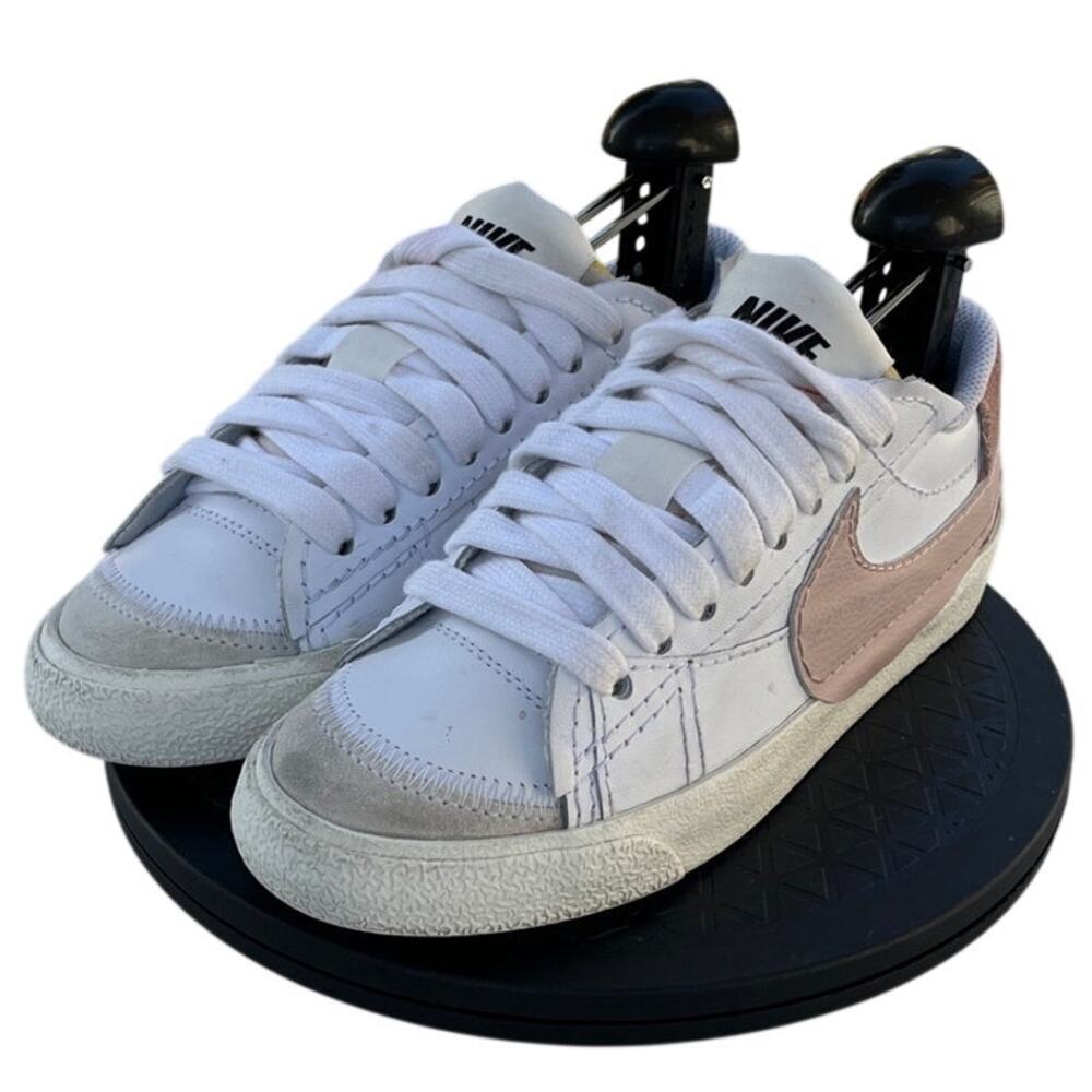 Womens Nike Blazer Low 77 Jumbo DQ1470-102 Leather Athletic Sneaker SZ 6 White - Picture 2 of 6